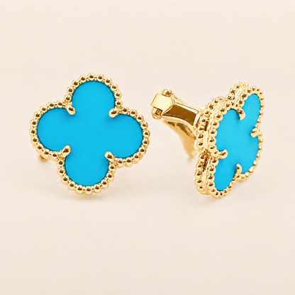 Turquoise Clover Earrings