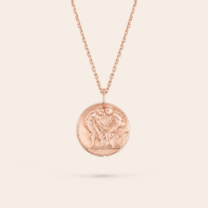 Gemini Zodiac Coin Pendant Necklace
