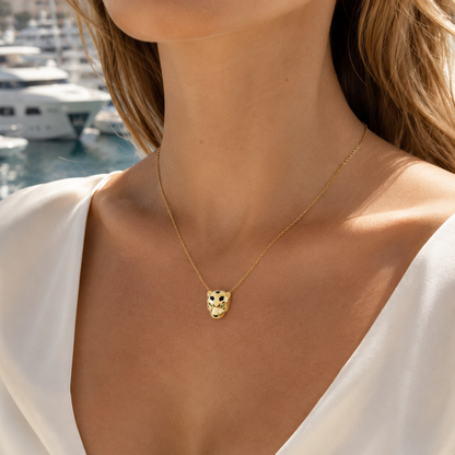 Panther Head Pendant Necklace