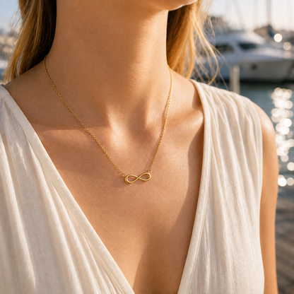 Minimalist Infinity Pendant Necklace