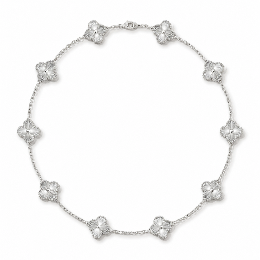 Vintage Alhambra Necklace 10 Motifs Guiloche
