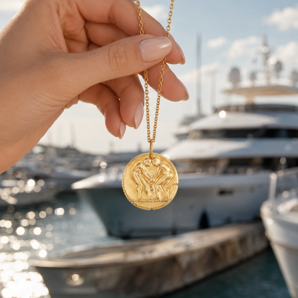 Gemini Zodiac Coin Pendant Necklace