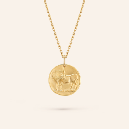 Taurus Zodiac Coin Pendant Necklace