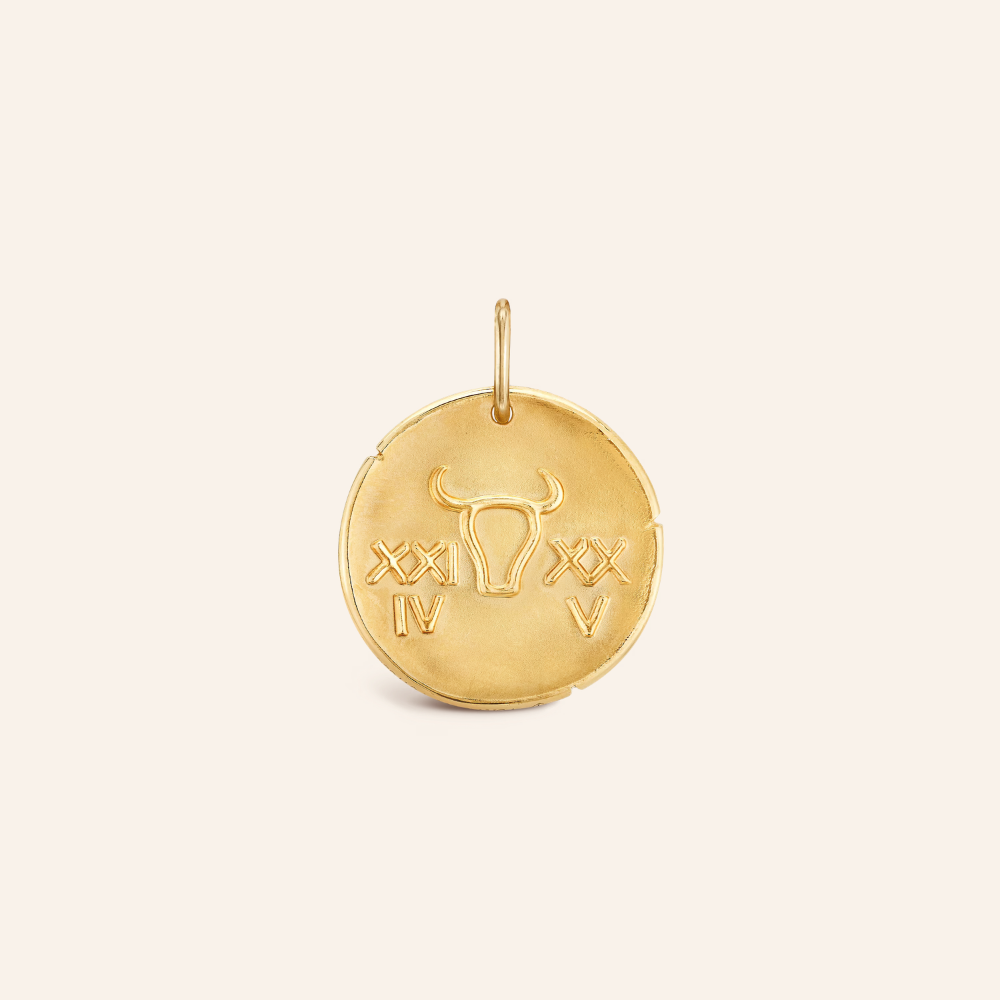 Taurus Zodiac Coin Pendant Necklace
