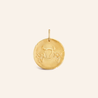 Taurus Zodiac Coin Pendant Necklace