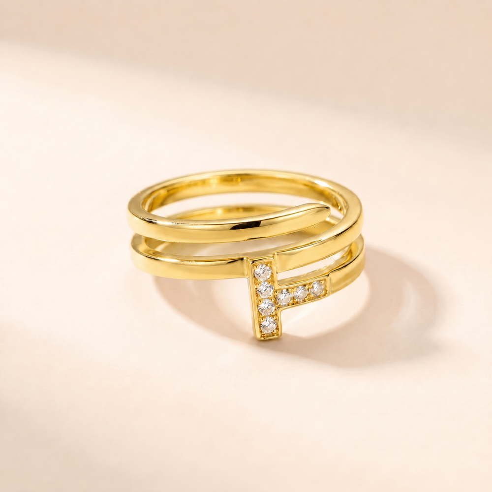 T Wrap Pavé Diamonds Ring