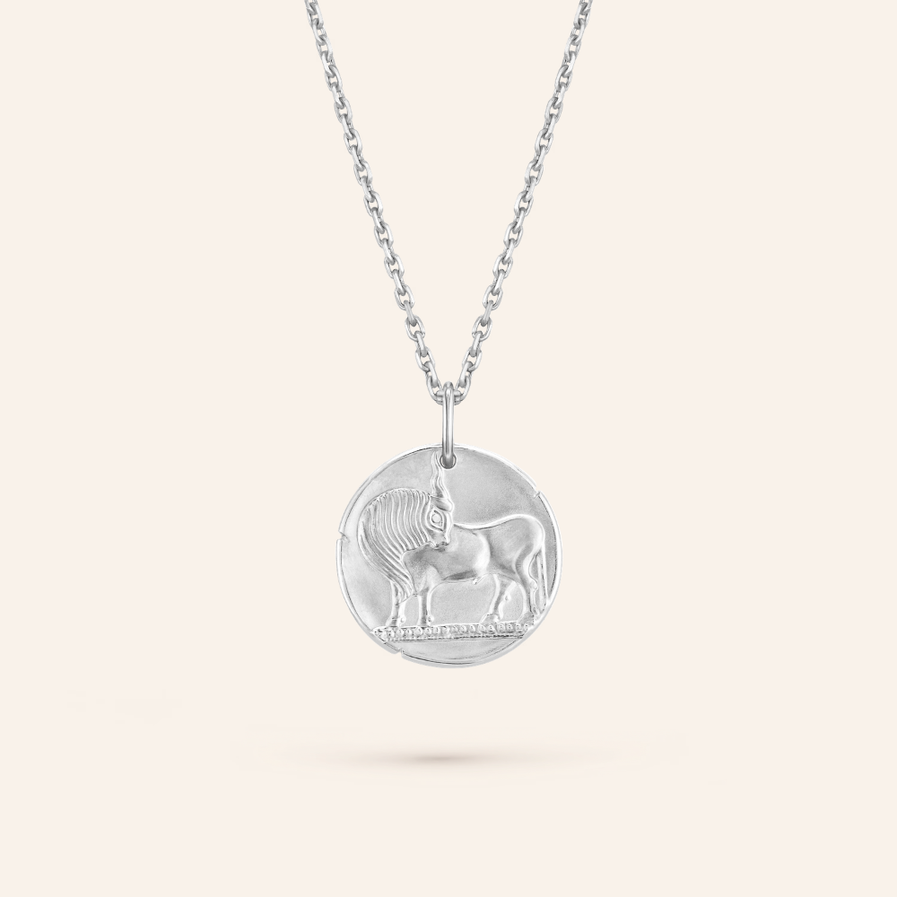 Taurus Zodiac Coin Pendant Necklace