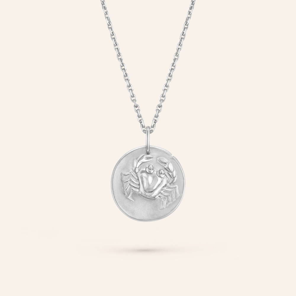 Cancer Zodiac Coin Pendant Necklace