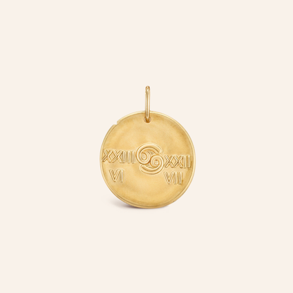 Cancer Zodiac Coin Pendant Necklace