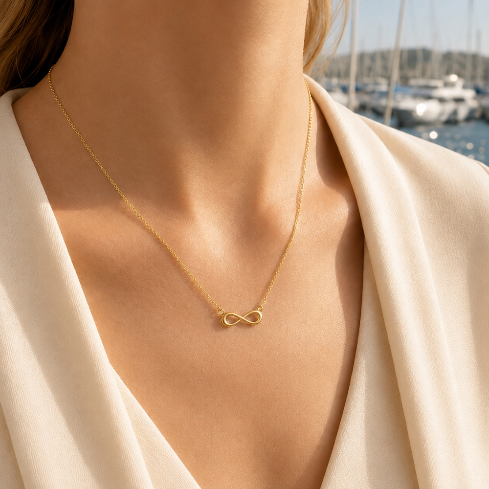 Minimalist Infinity Pendant Necklace