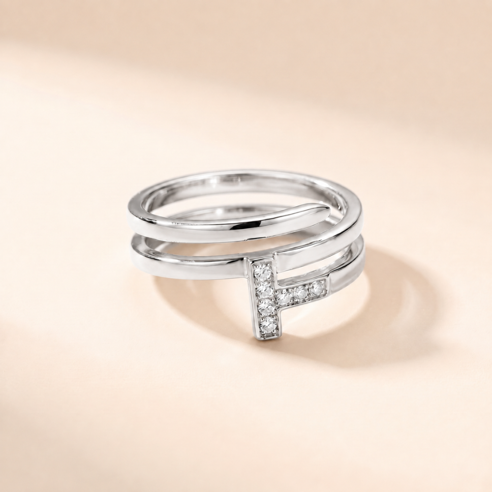 T Wrap Pavé Diamonds Ring