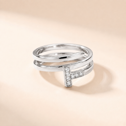 T Wrap Pavé Diamonds Ring