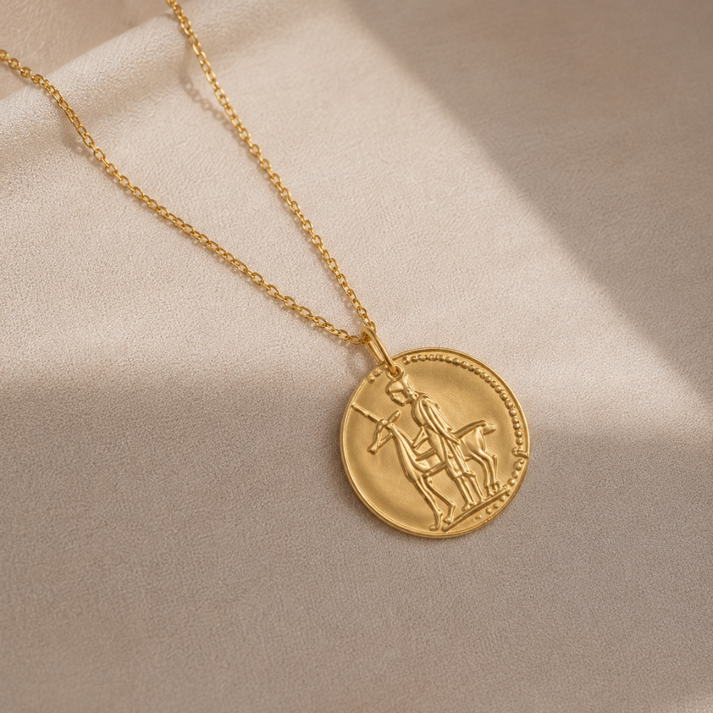 Virgo Zodiac Coin Pendant Necklace