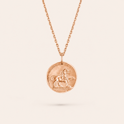 Leo Zodiac Coin Pendant Necklace
