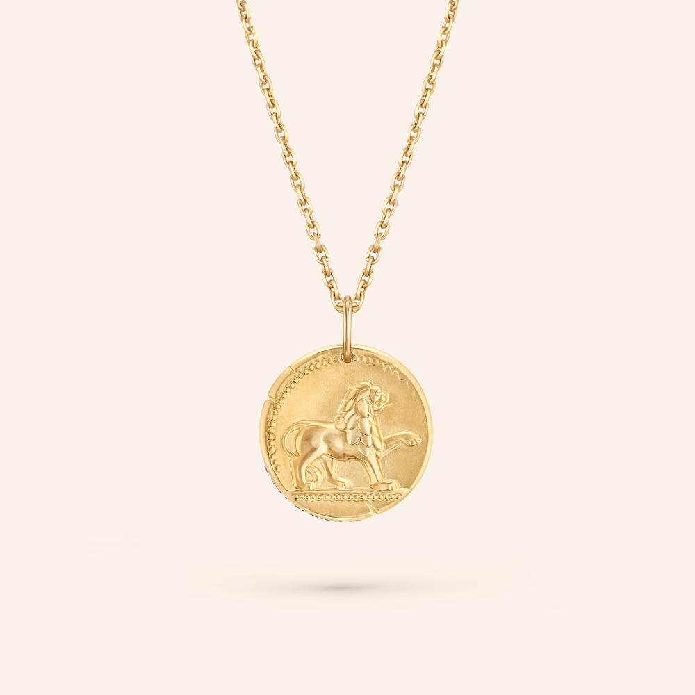Leo Zodiac Coin Pendant Necklace