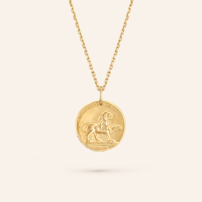 Leo Zodiac Coin Pendant Necklace