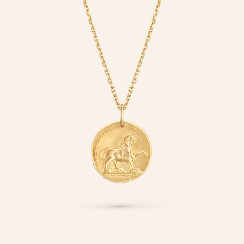 Leo Zodiac Coin Pendant Necklace