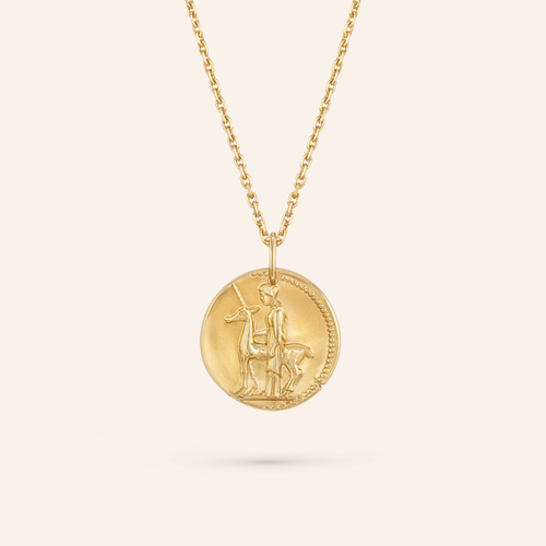 Virgo Zodiac Coin Pendant Necklace
