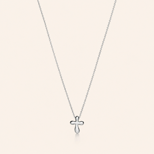 Sculpted Cross Pendant Necklace