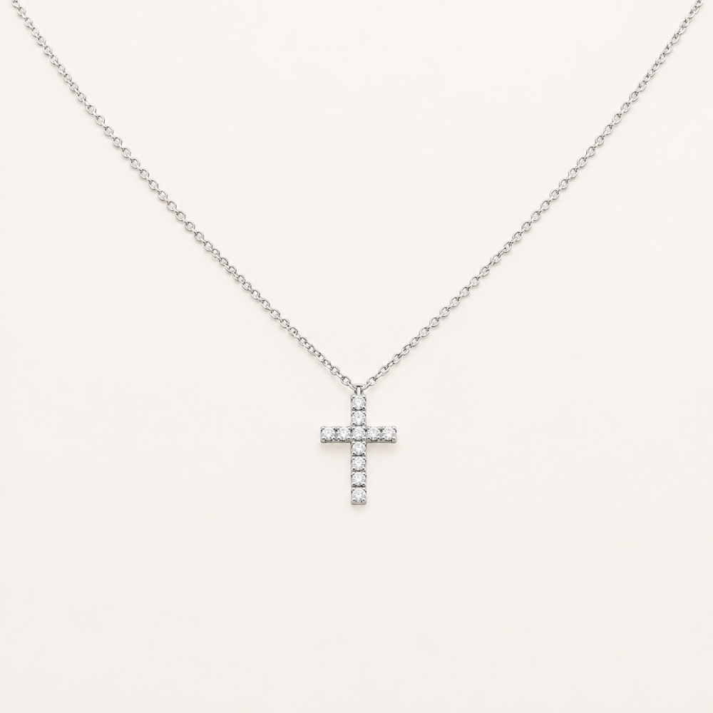Pavé Cross Pendant Necklace