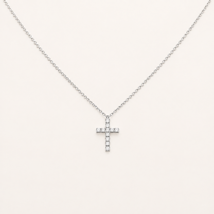 Pavé Cross Pendant Necklace
