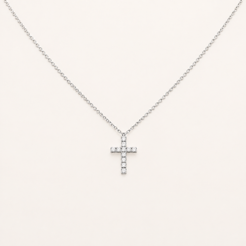 Pavé Cross Pendant Necklace