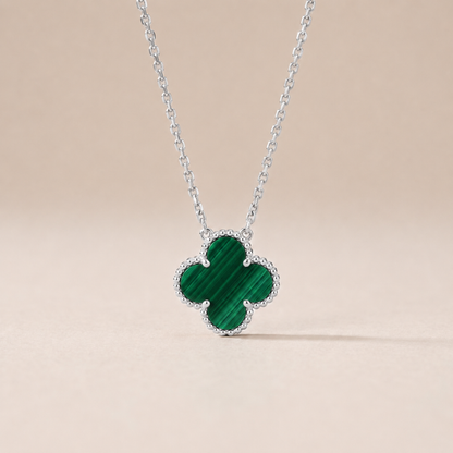 Vintage Alhambra 1 Malachite Motif Necklace