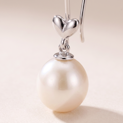 Olive Leaf Pearl Drop Earrings