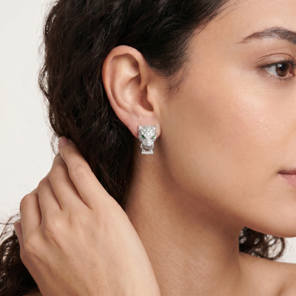 Panthère De Stud Pavé Diamonds Earrings