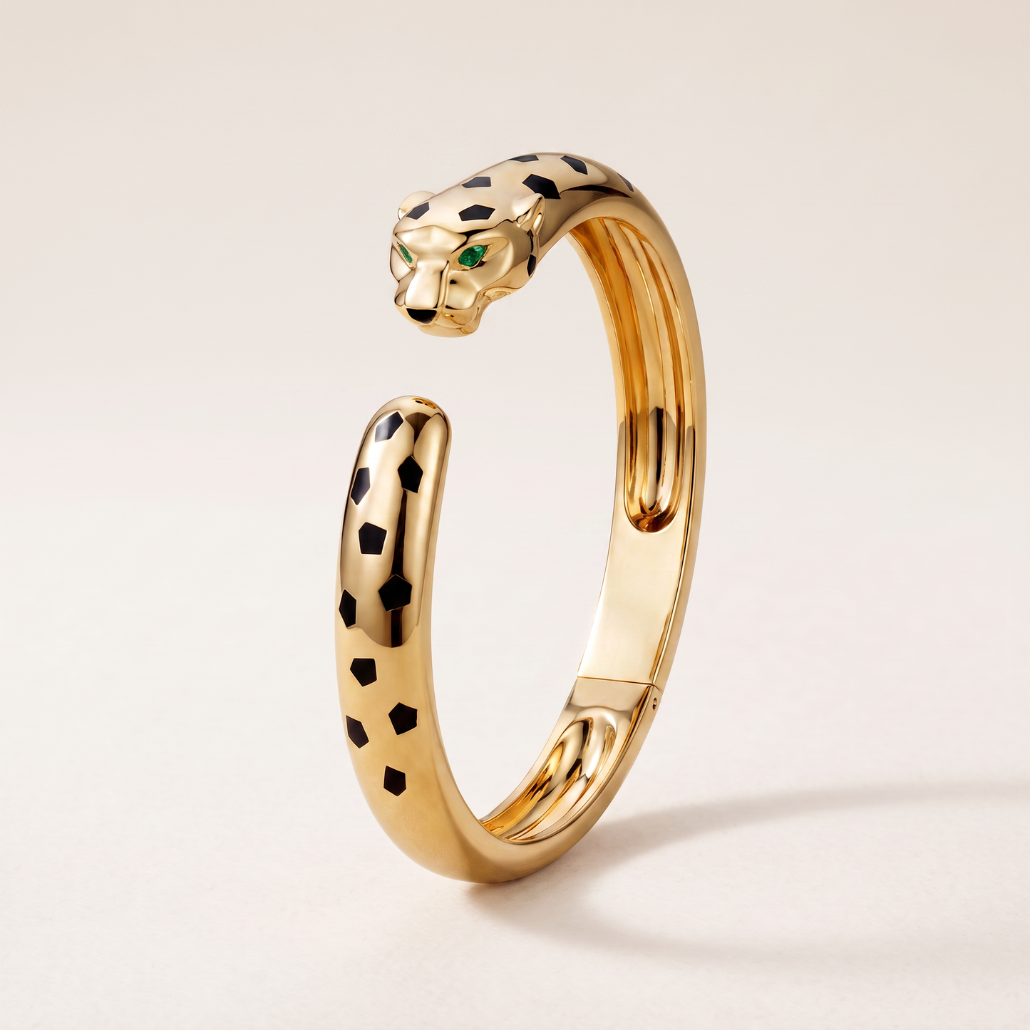 Panthere Head Open Bangle Bracelet