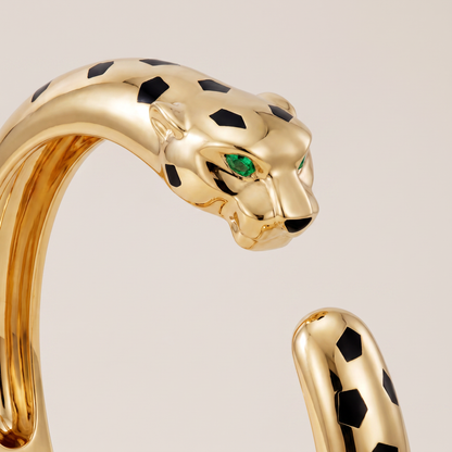 Panthere Head Open Bangle Bracelet