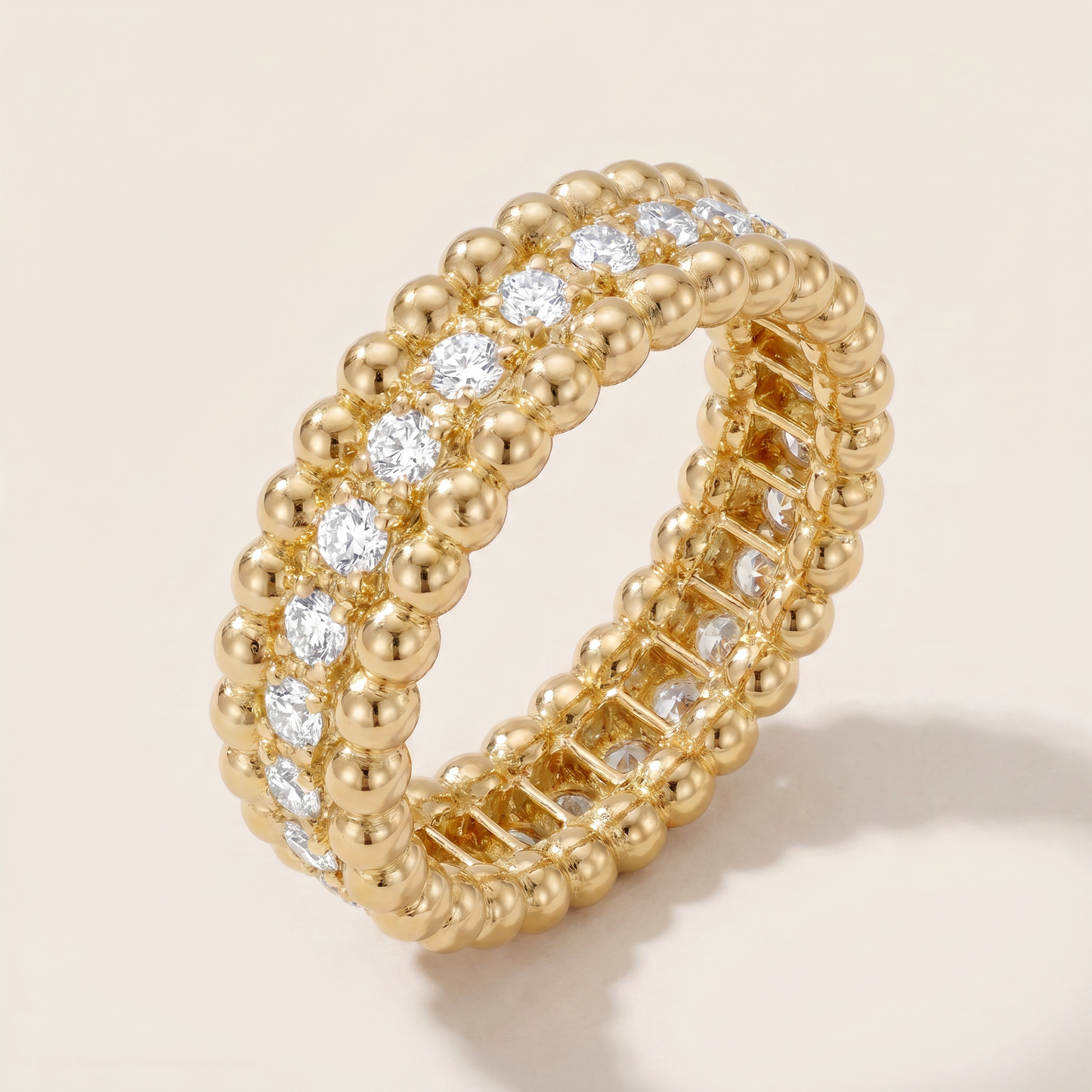 Perlée Pavé Beaded Pavé Diamonds Ring