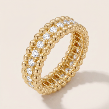 Perlée Pavé Beaded Pavé Diamonds Ring