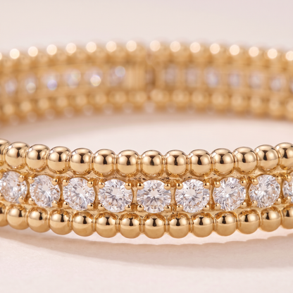 Perlée Pavé Diamonds Row Bracelet