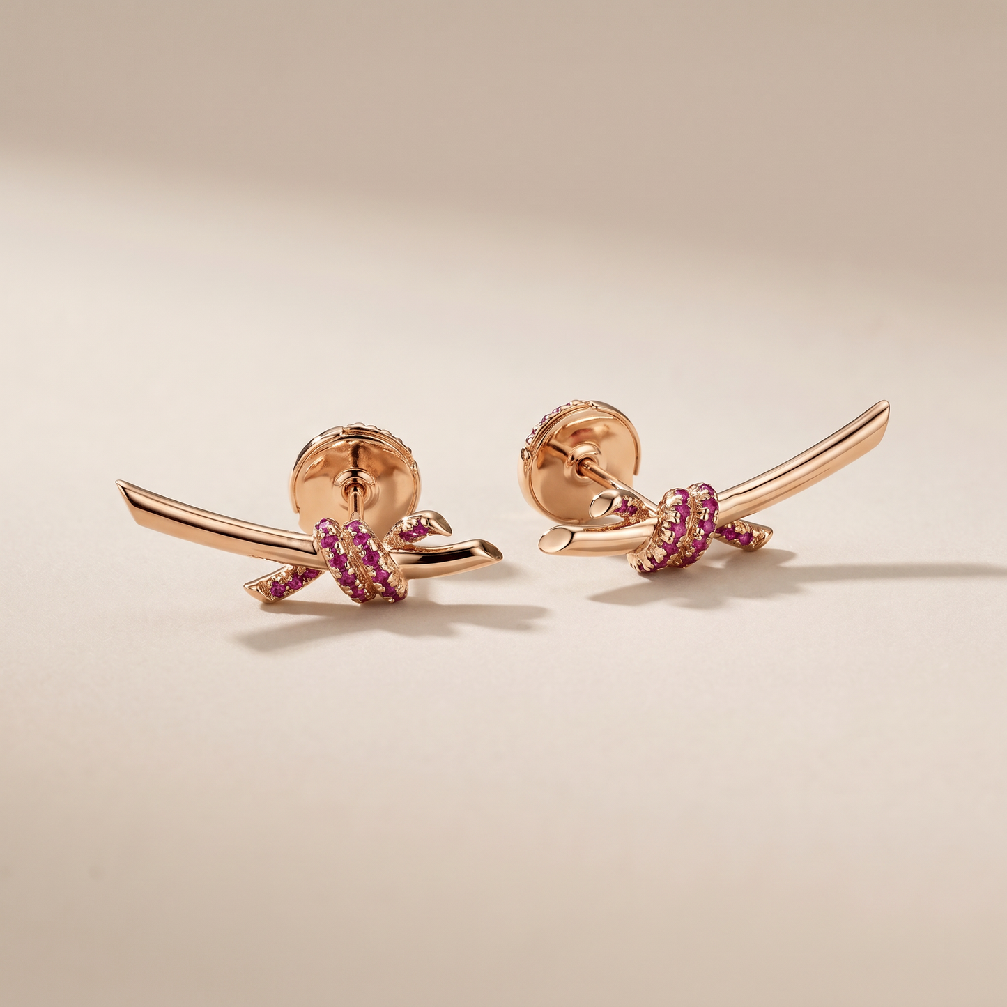 Pink Knot Earrings