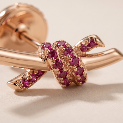 Pink Knot Earrings