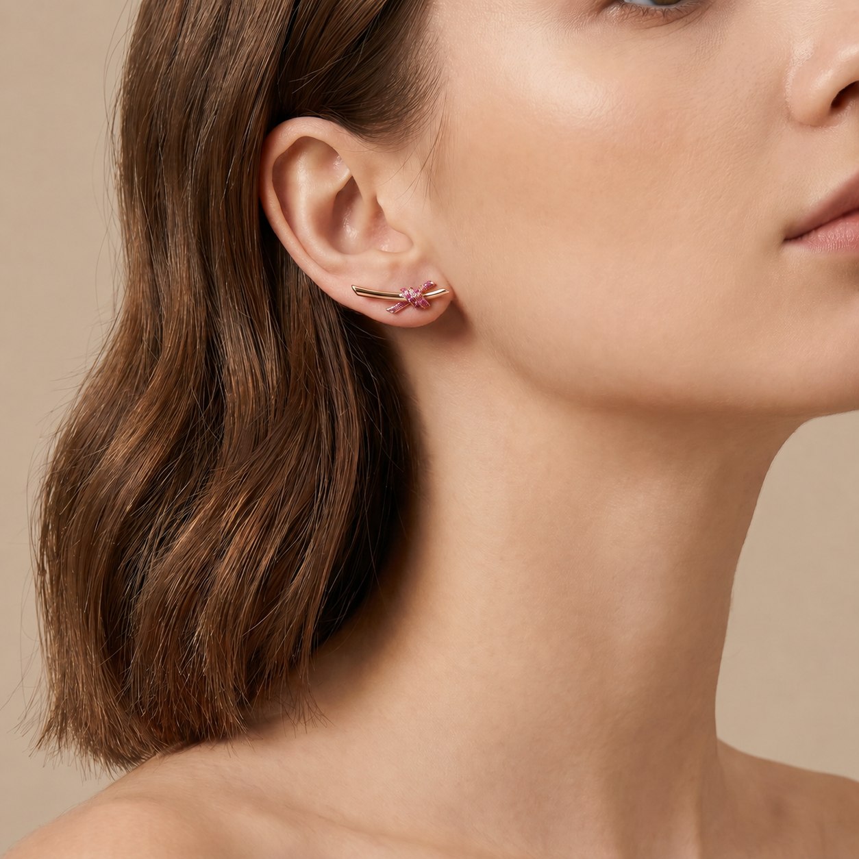 Pink Knot Earrings