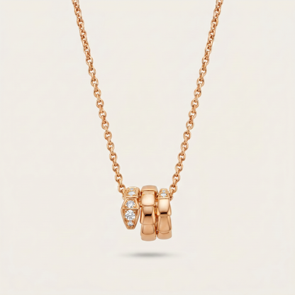 Serpenti Pavé Diamonds Coiled Viper Pendant Necklace