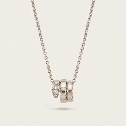 Serpenti Pavé Diamonds Coiled Viper Pendant Necklace
