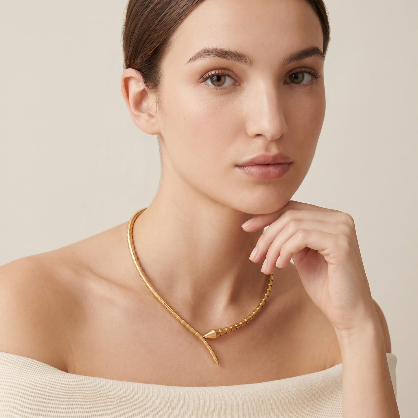 Serpenti Yellow Snake Chain Necklace