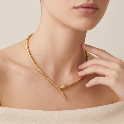 Serpenti Yellow Snake Chain Necklace