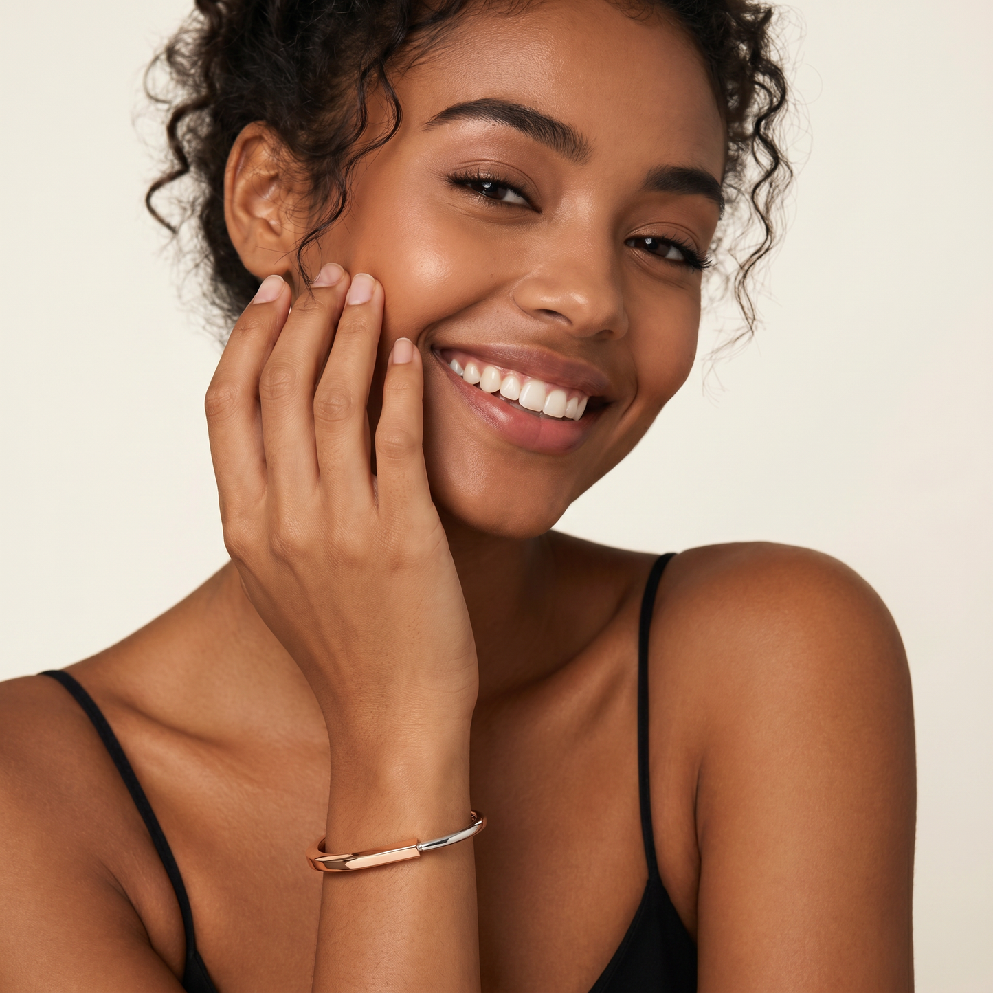 T Lock Bangle in Rose Bracelet