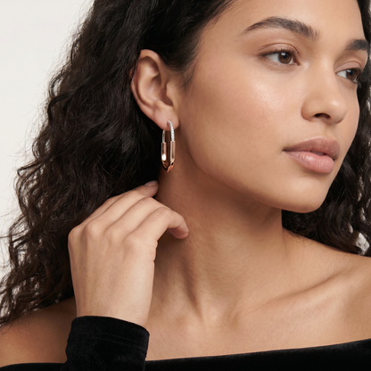 T Lock Extra Large Hoop Earrings