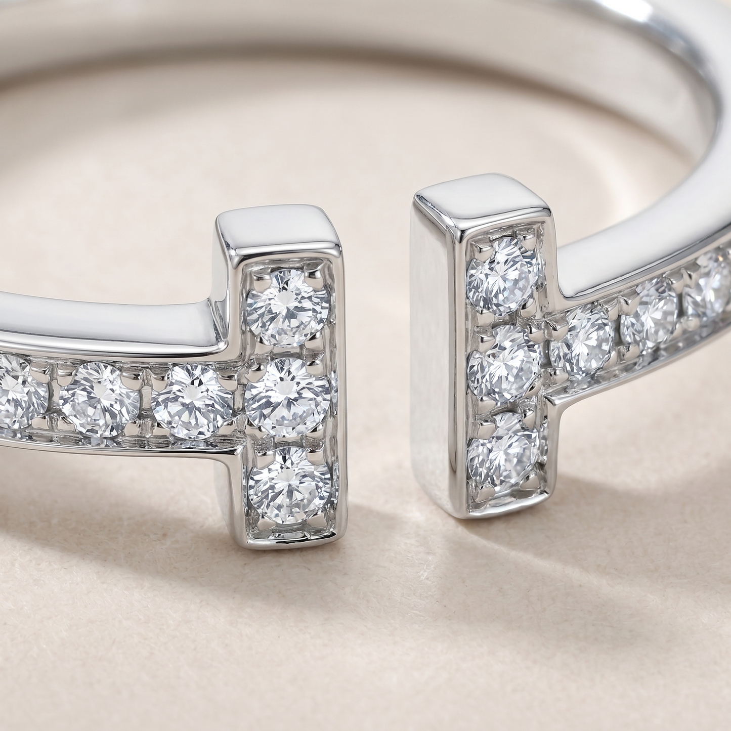 T Open Square Pavé Bracelet