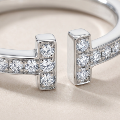 T Open Square Pavé Bracelet
