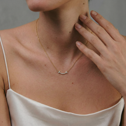 T Small Diamond Pavé Pendant Necklace