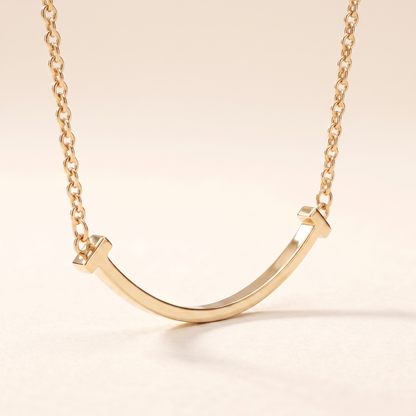 T Smile Pendant Necklace