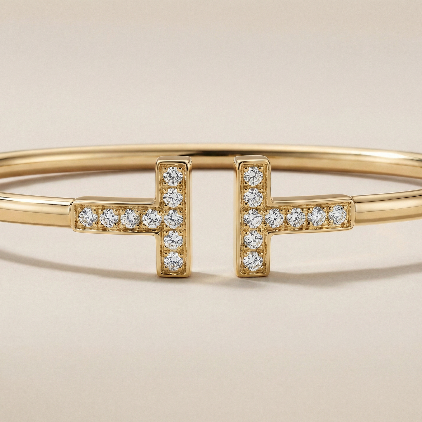 T Wire Pavé Small Bracelet