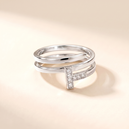 T Wrap Pavé Diamonds Ring