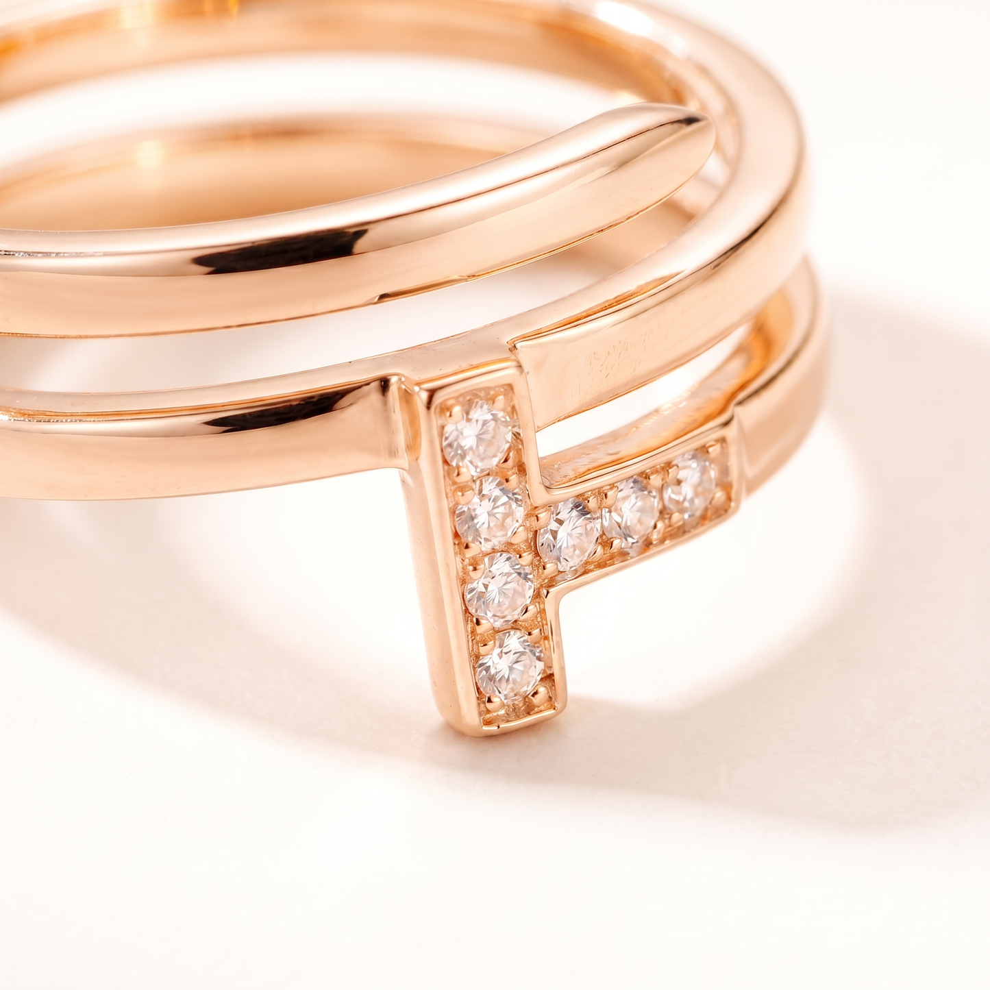 T Wrap Pavé Diamonds Ring